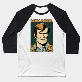 Glen Campbell / Retro Style Fan Design Baseball T-Shirt